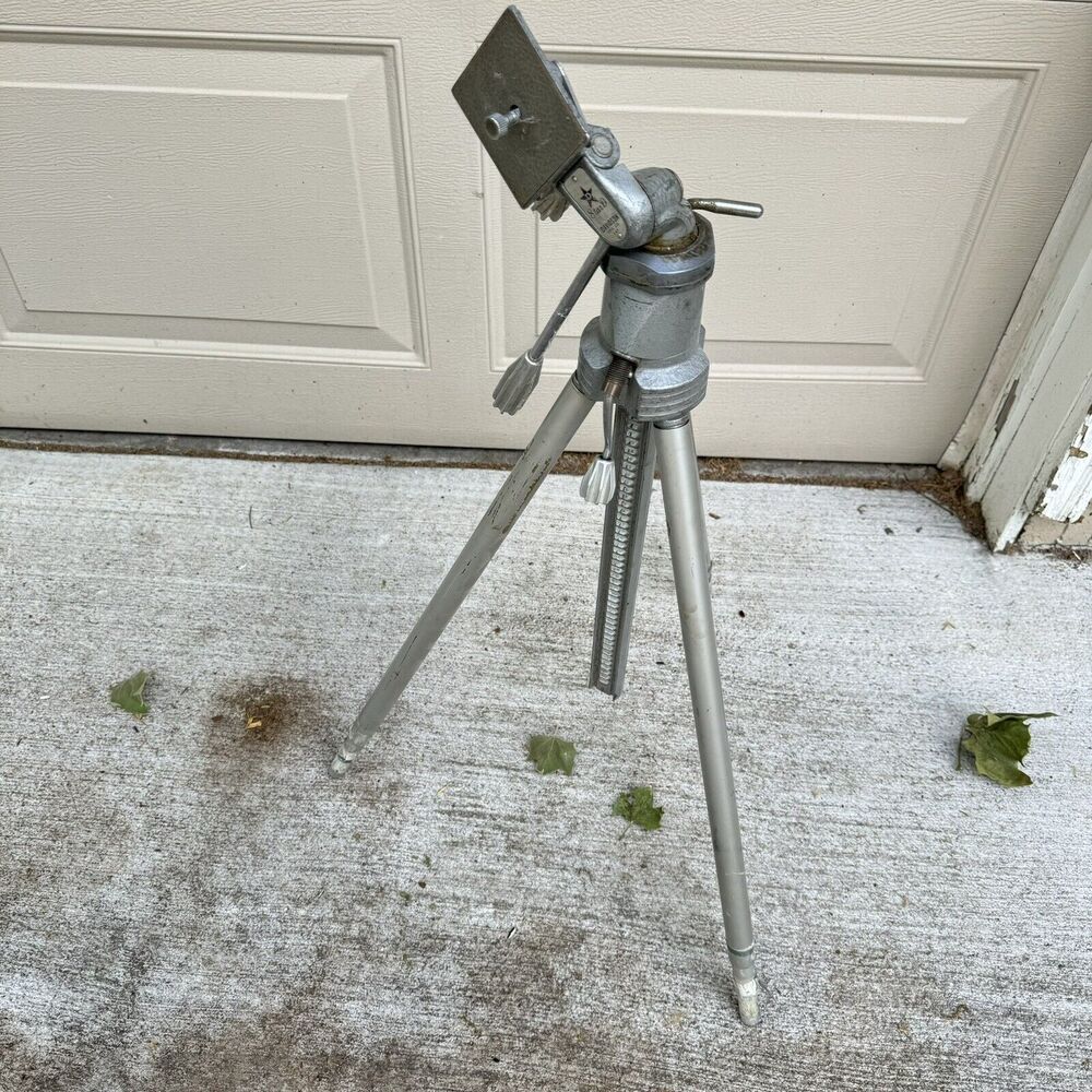 Davidson Aluminum Tripod Star D Continental Mark III Pan Tilt Head 28-72" Camera